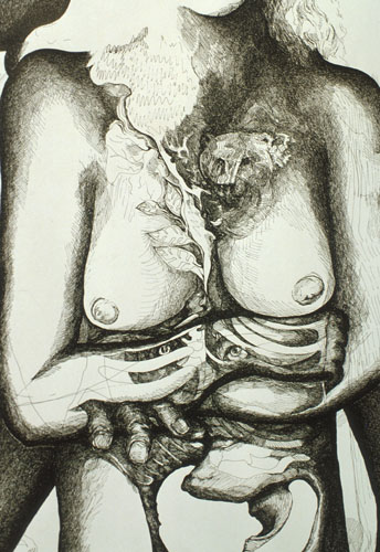 Meghan Caughey, Detail of Human Being, Female No.1
